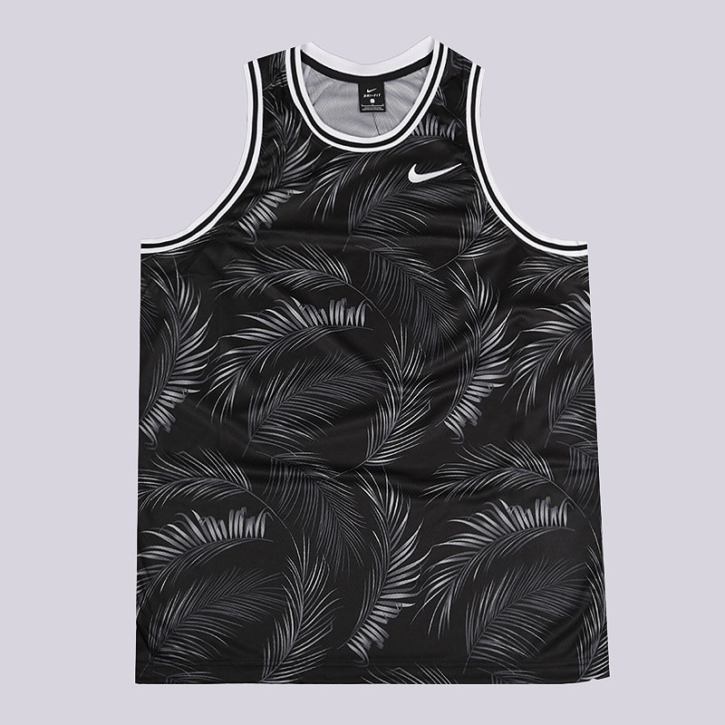 мужская черная майка Nike Dri-FIT DNA Men's Printed Basketball Jersey AJ3536-010 - цена, описание, фото 1